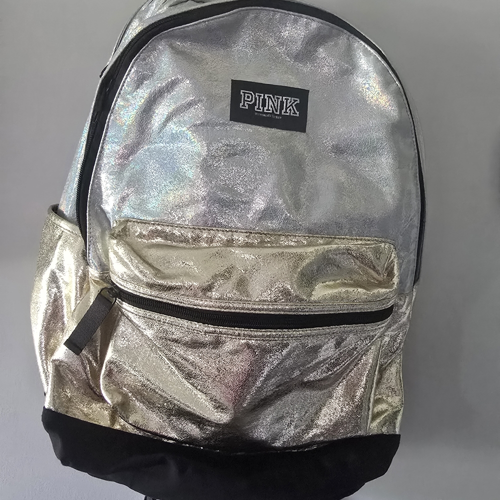 PINK Victoria's Secret Metallic Backpack GUC